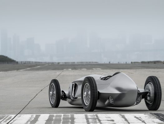 The INFINITI Prototype 9 is a celebration of Nissan Motor and INFINITI’s ingenuity, artistry and craftsmanship. It represents a reimagining of a 1940s race car with time-honored production techniques employed to realize its retro design.